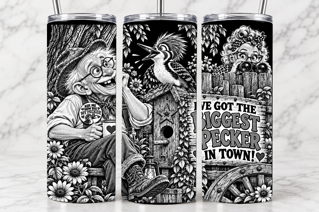I've Got The Biggest Pecker In Town 20oz Laser Engraved Tumbler