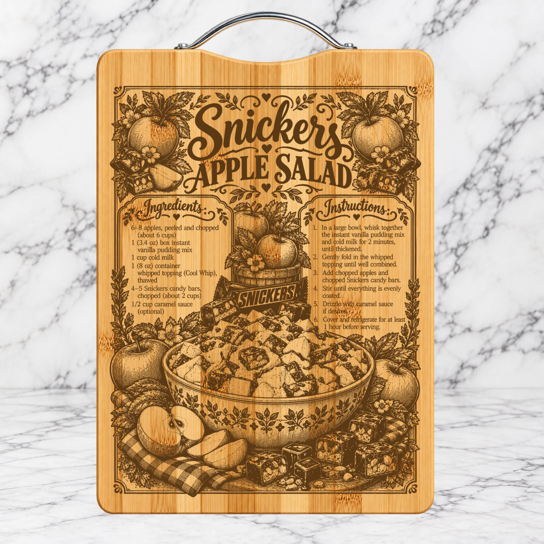 Snickers Apple Salad Recipe Cutting Board