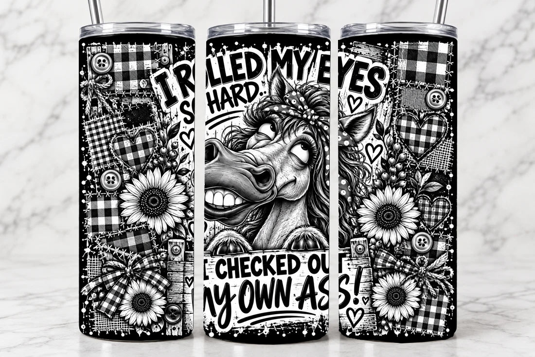 I Rolled My Eyes So Hard 20oz Laser Engraved Tumbler