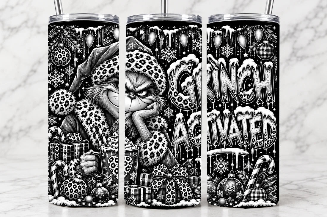 Grinch Mode Activated 20oz Laser Engraved Tumbler