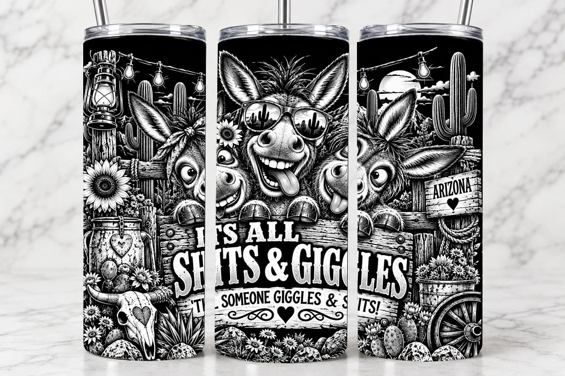 It's All Shits & Giggles 20oz Laser Engraved Tumbler
