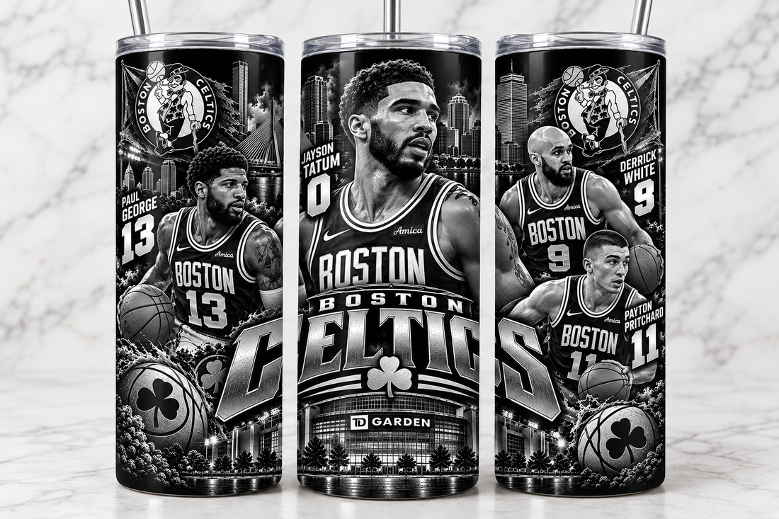 Boston Celtics 20oz Laser Engraved Tumbler