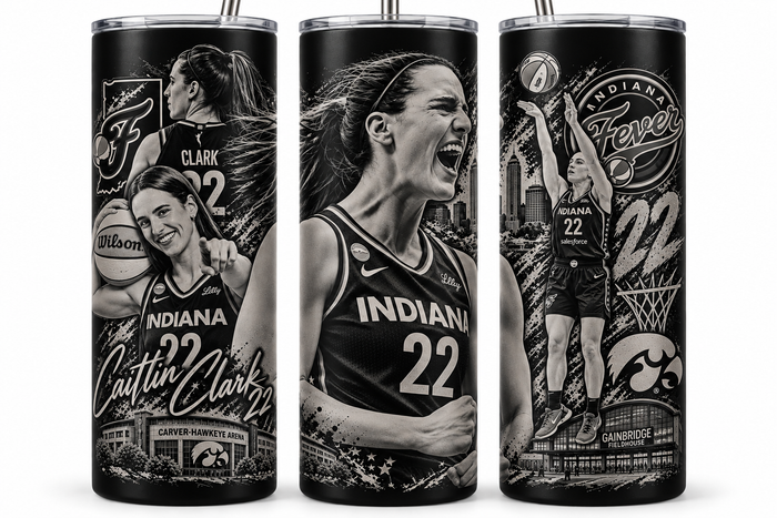 Caitlin Clark - Iowa Hawkeyes/Indiana Fever - 20oz Laser Engraved Tumbler