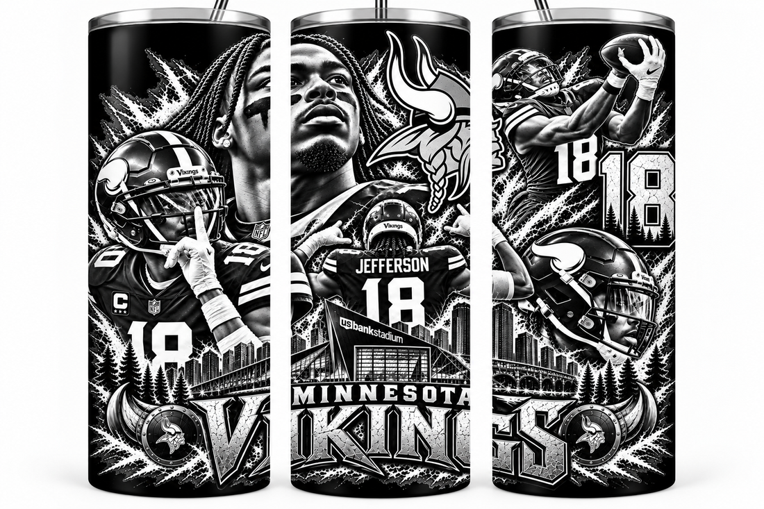 Minnesota Vikings 20oz Laser Engraved Tumbler