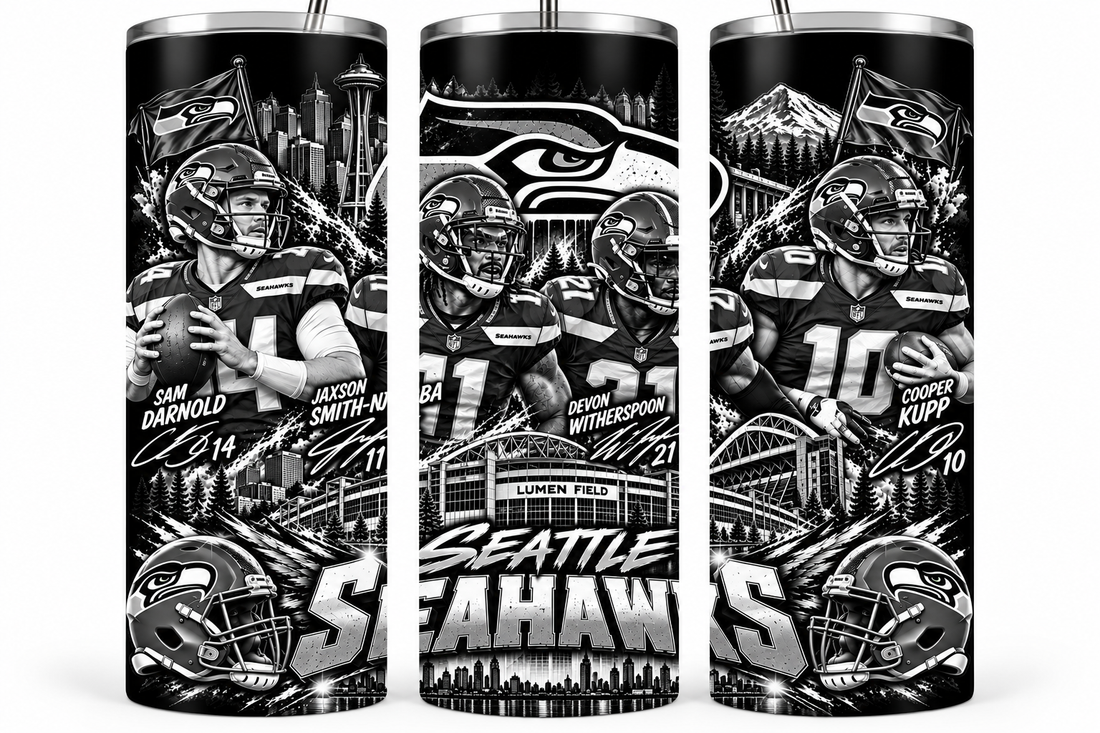 Seattle Seahawks 20oz Laser Engraved Tumbler