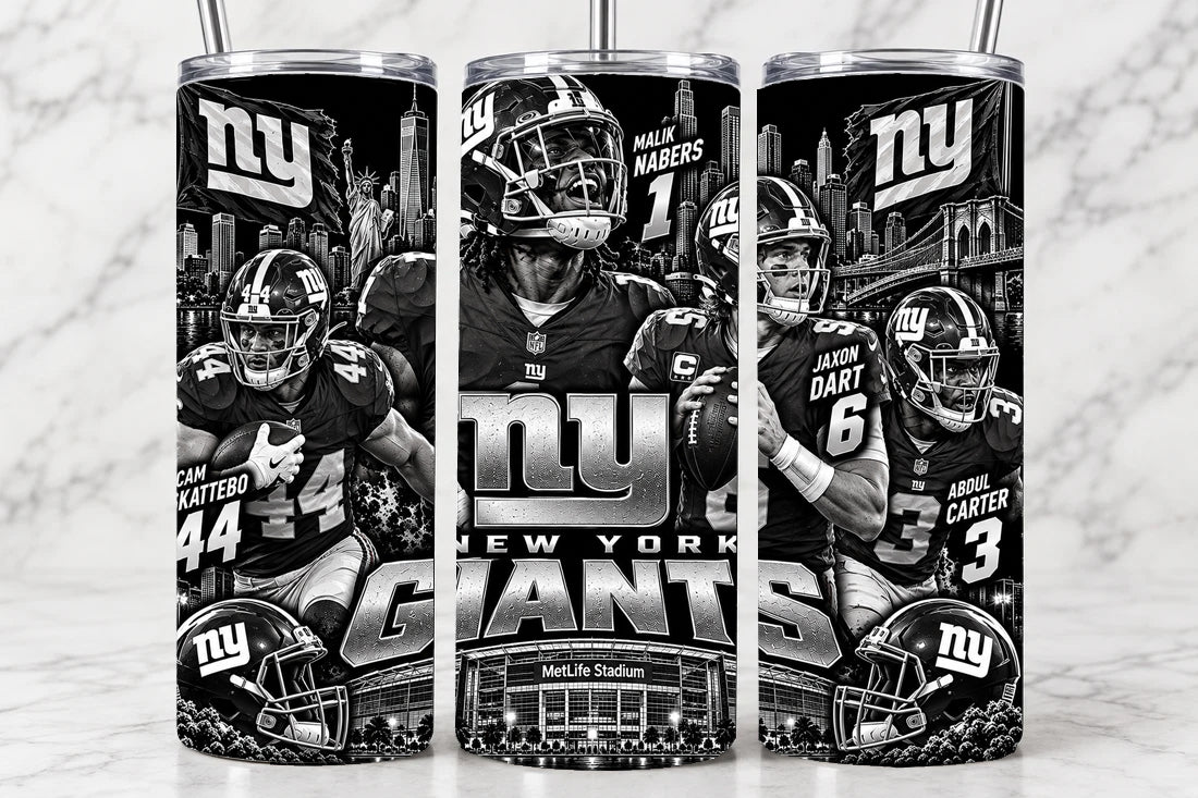 New York Giants 20oz Laser Engraved Tumble