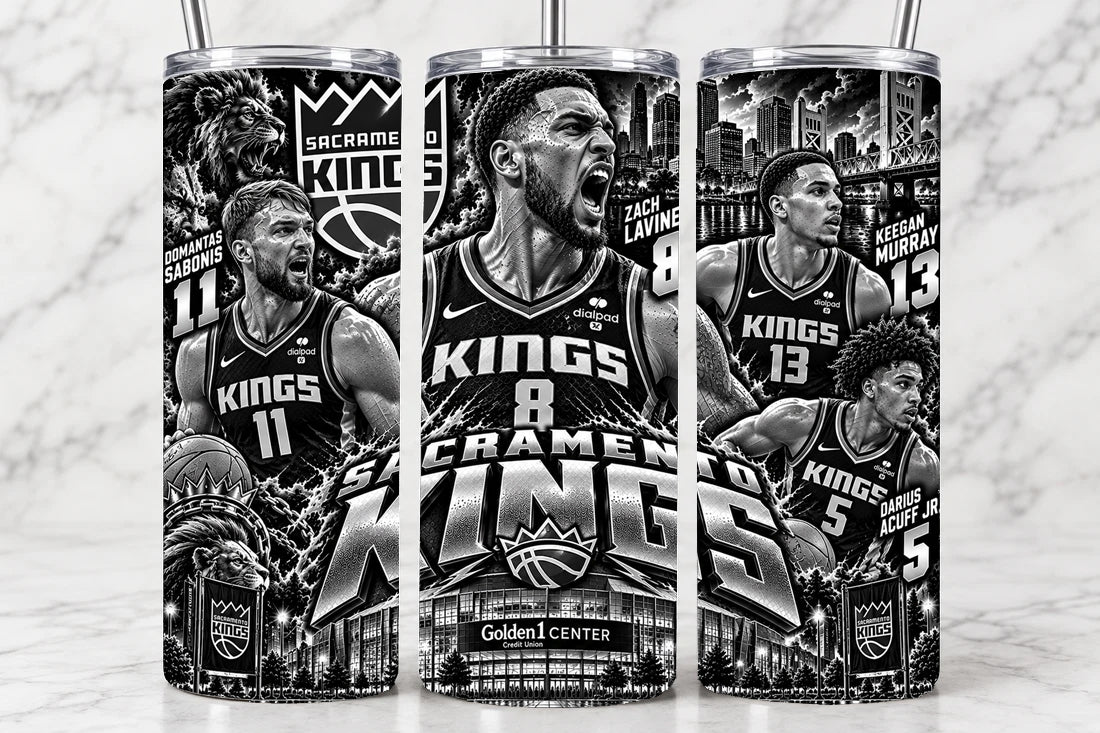 Sacramento Kings 20oz Laser Engraved Tumbler