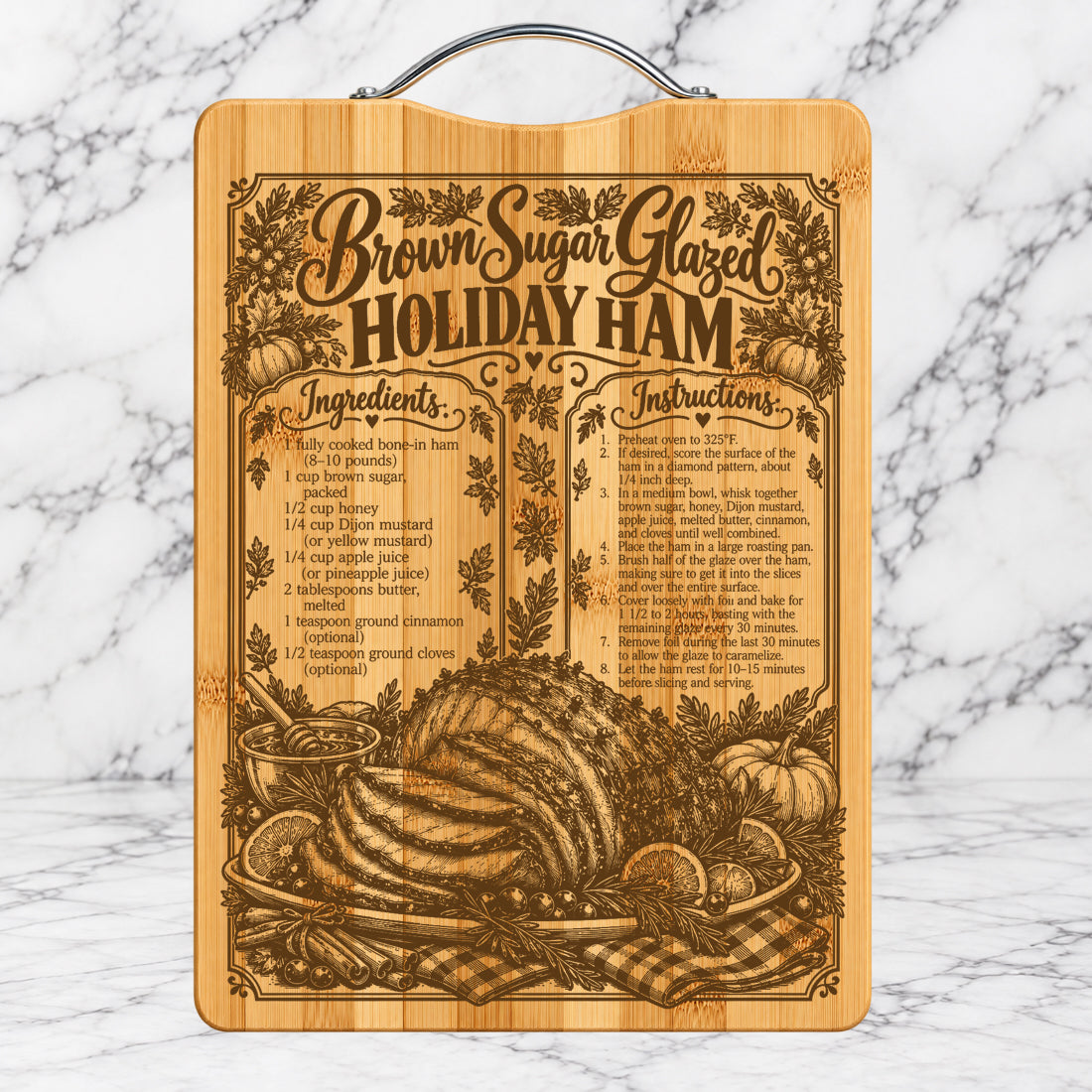 Brown Sugar Glazed Ham Recipe Cutting Board