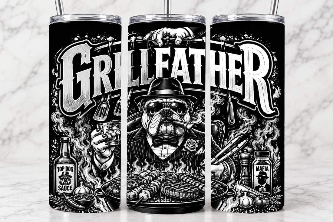 GrillFather 20oz Laser Engraved Tumbler