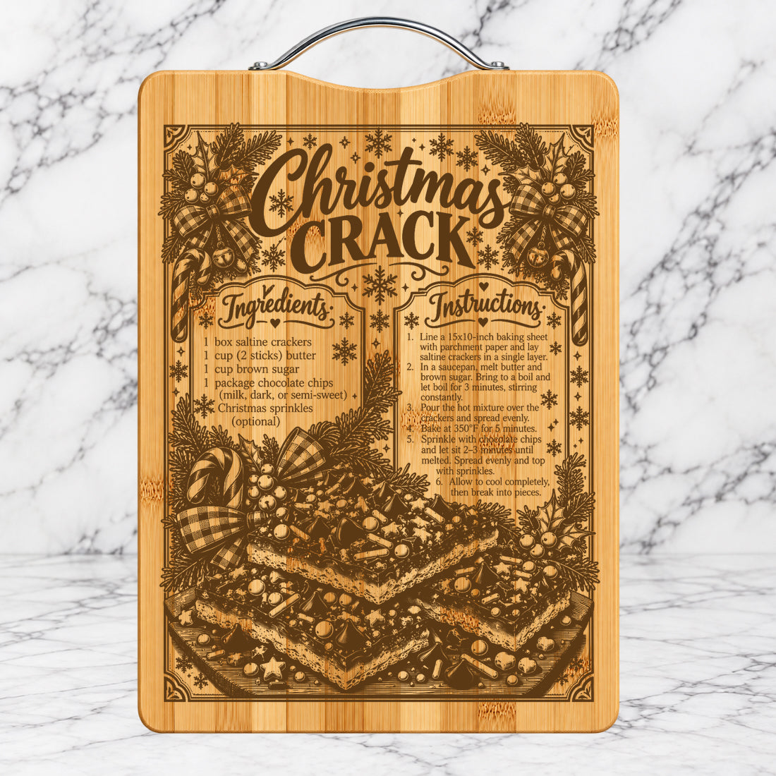 Christmas Crack Recipe Cutting Board