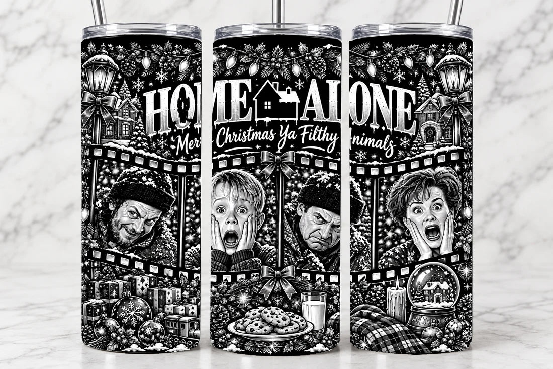 Home Alone Movie 20oz Laser Engraved Tumbler