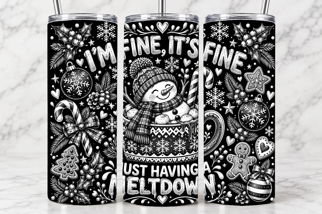 I'm Fine.. It's Fine 20oz Laser Engraved Tumbler