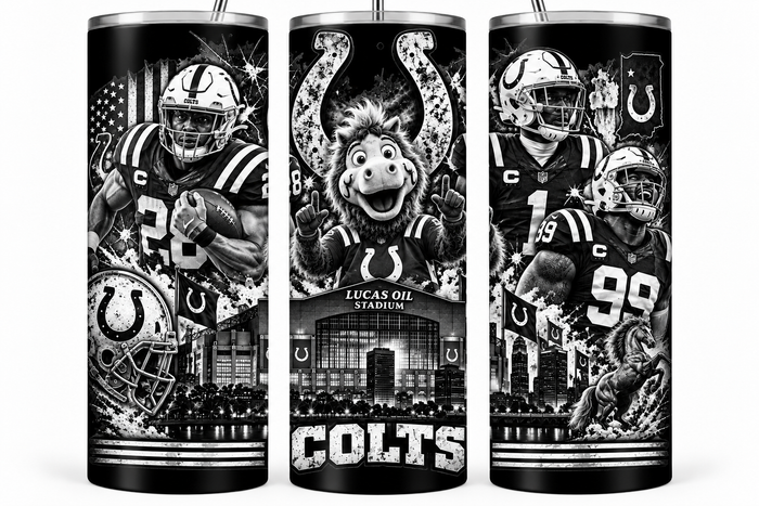 Indianapolis Colts 20oz Laser Engraved Tumbler