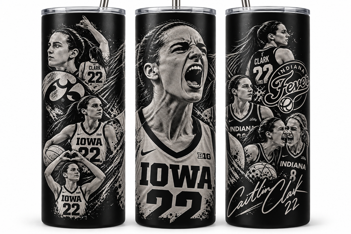 Caitlin Clark - Iowa Hawkeyes/Indiana Fever -   20oz Laser Engraved Tumbler