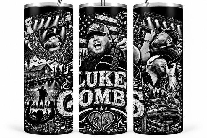 Luke Combs - 20oz Laser Engraved Tumbler
