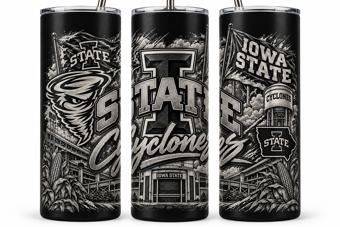Iowa State Cyclones 20oz Laser Engraved Tumbler