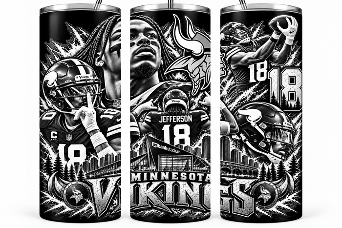 Minnesota Vikings 20oz Laser Engraved Tumbler