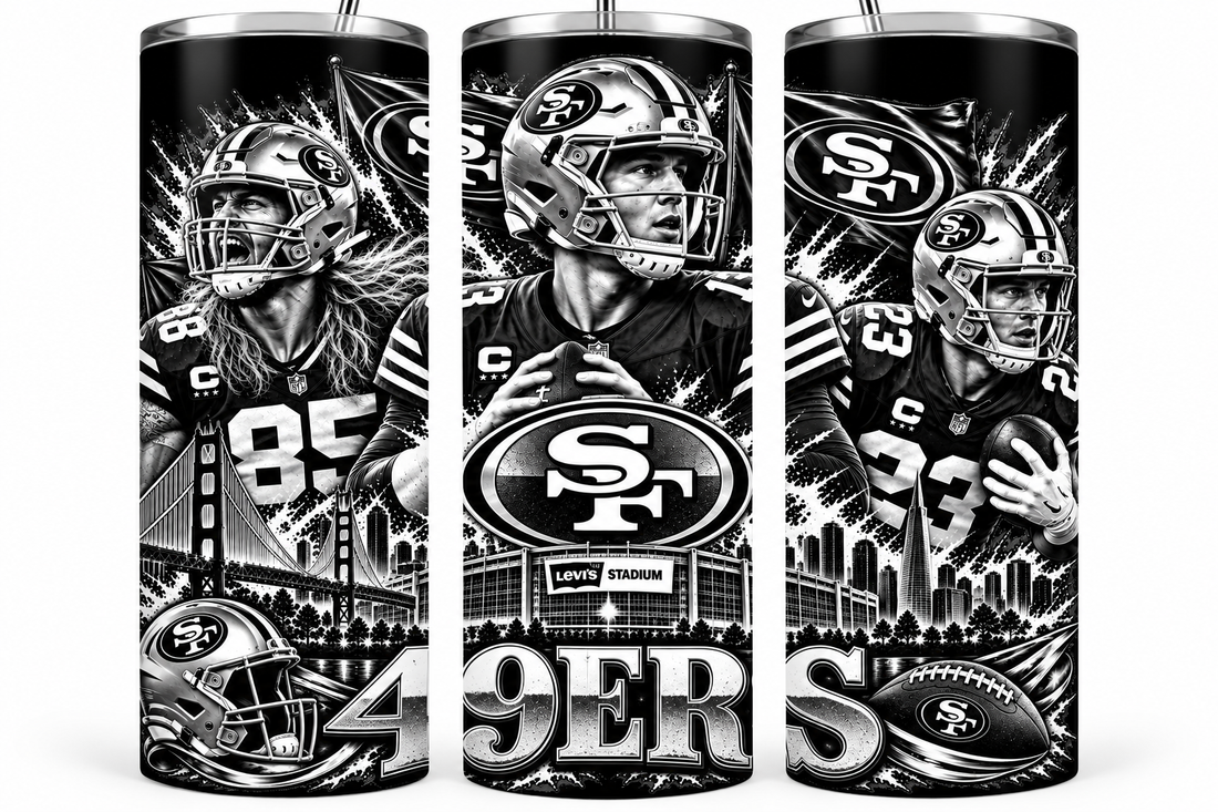 San Francisco 49ers 20oz Laser Engraved Tumbler