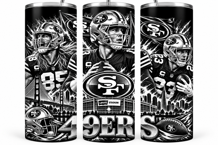 San Francisco 49ers 20oz Laser Engraved Tumbler
