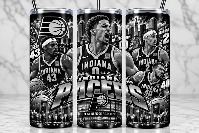 Indiana Pacers 20oz Laser Engraved Tumbler