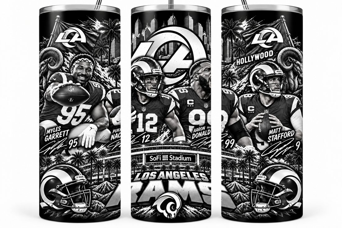 Los Angeles LA Rams 20oz Laser Engraved Tumbler