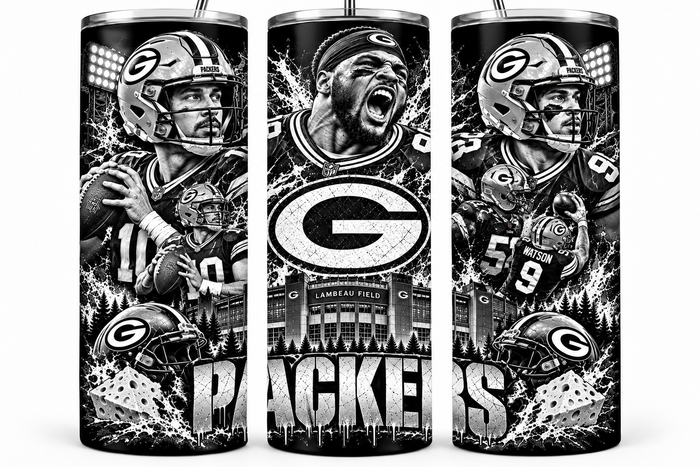 Green Bay Packers 20oz Laser Engraved Tumbler