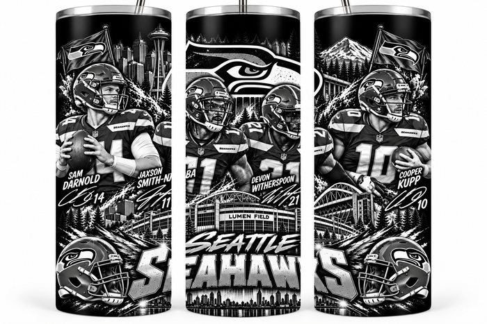 Seattle Seahawks 20oz Laser Engraved Tumbler