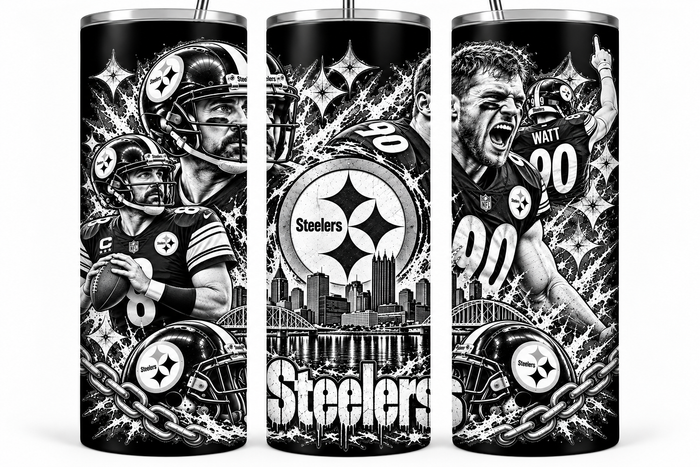 Pittsburgh Steelers 20oz Laser Engraved Tumbler