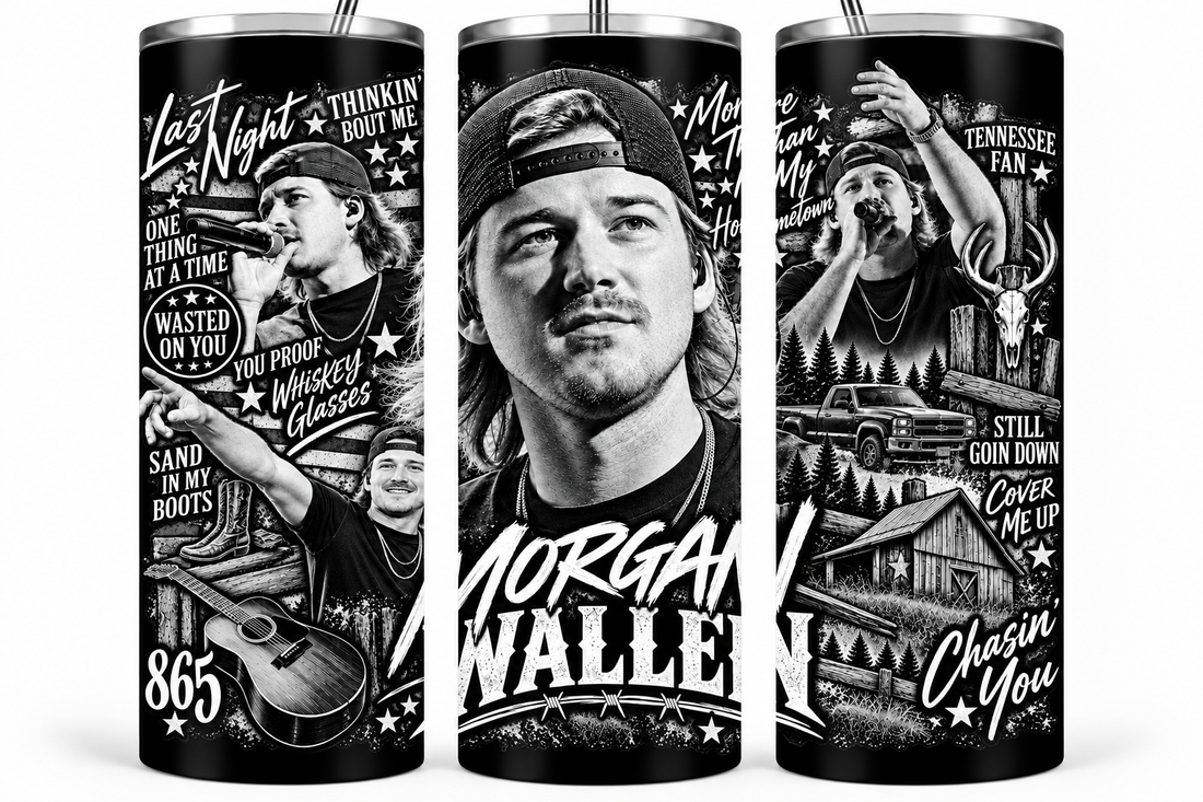 Morgan Wallen 20oz Laser Engraved Tumbler