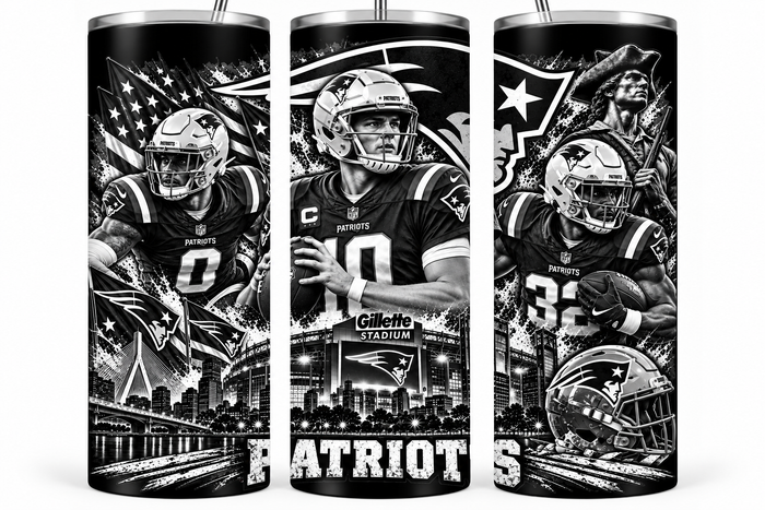 New England Patriots 20oz Laser Engraved Tumbler