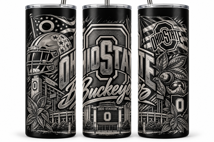 Ohio State Buckeyes 20oz Laser Engraved Tumbler