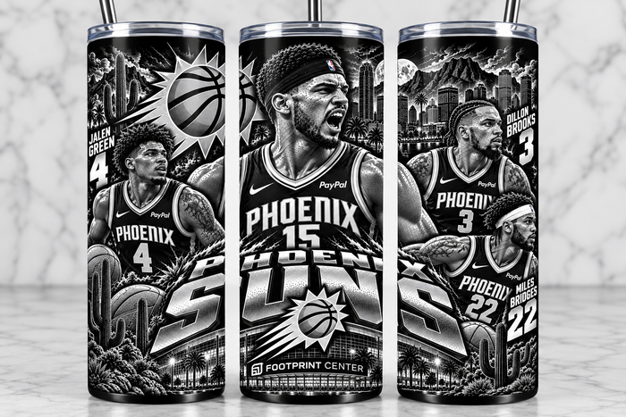 Phoenix Suns 20oz Laser Engraved Tumbler