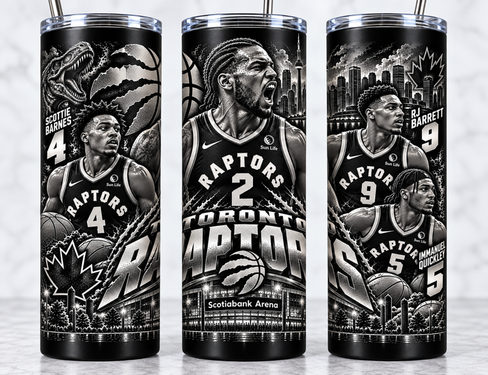 Toronto Raptors 20oz Laser Engraved Tumbler