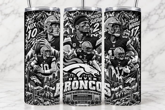 Denver Broncos 20oz Laser Engraved Tumbler