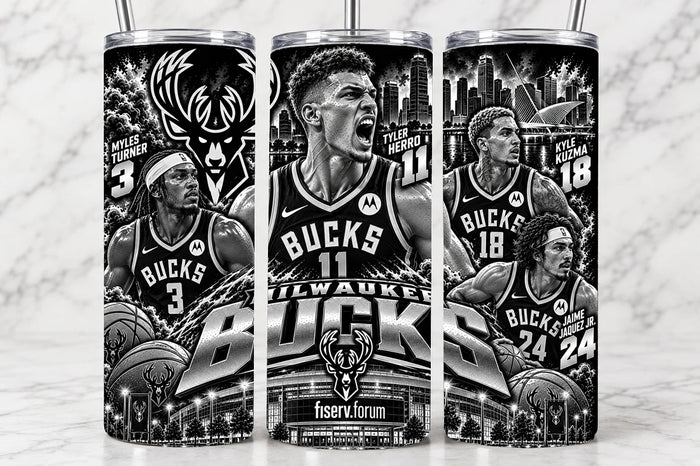 Milwaukee Bucks 20oz Laser Engraved Tumbler