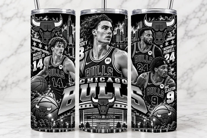 Chicago Bulls 20oz Laser Engraved Tumbler