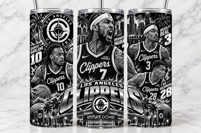 Los Angeles Clippers 20oz Laser Engraved Tumbler