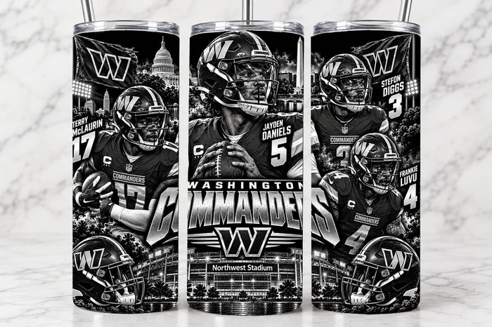 Washington Commanders 20oz Laser Engraved Tumbler