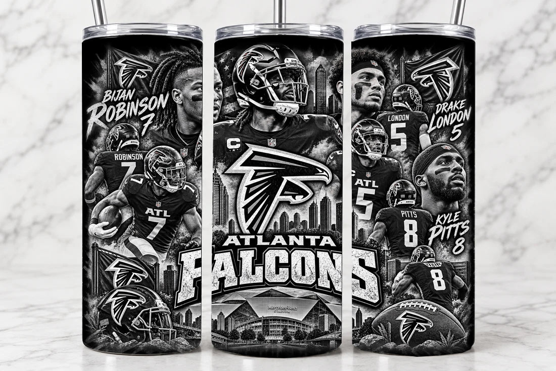 Atlanta Falcons 20oz Laser Engraved Tumbler