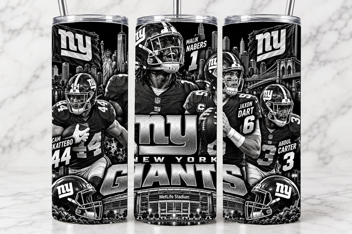 New York Giants 20oz Laser Engraved Tumble