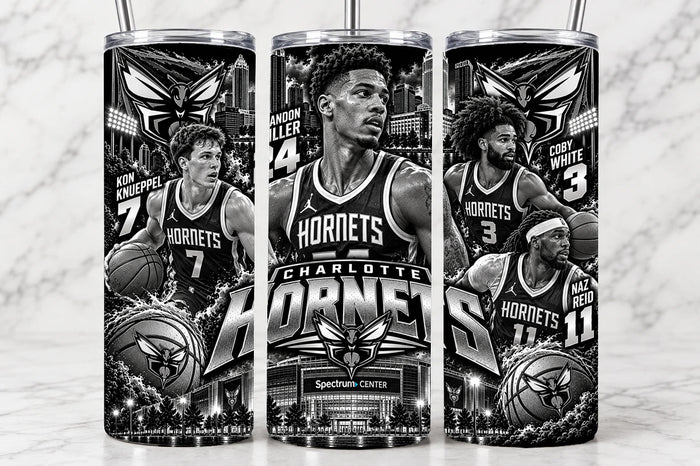 Charlotte Hornets 20oz Laser Engraved Tumbler