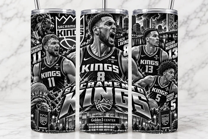 Sacramento Kings 20oz Laser Engraved Tumbler