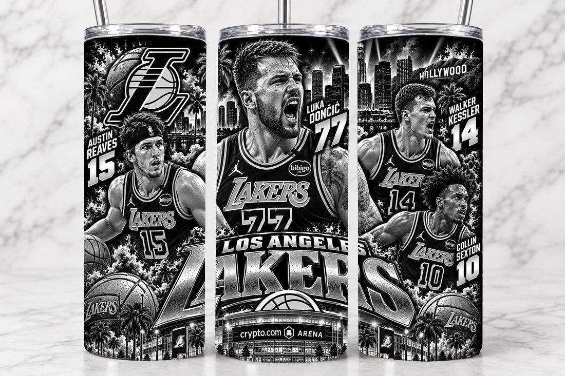 Los Angeles Lakers 20oz Laser Engraved Tumbler
