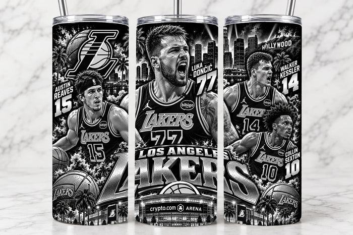Los Angeles Lakers 20oz Laser Engraved Tumbler