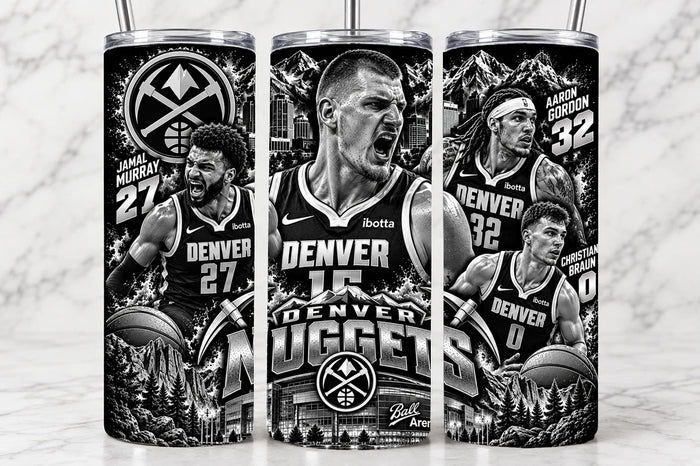 Denver Nuggets 20oz Laser Engraved Tumbler