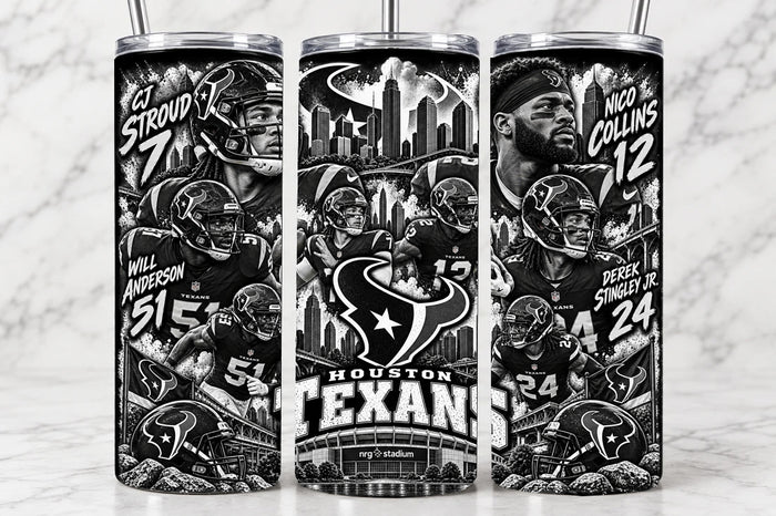 Houston Texans 20oz Laser Engraved Tumbler