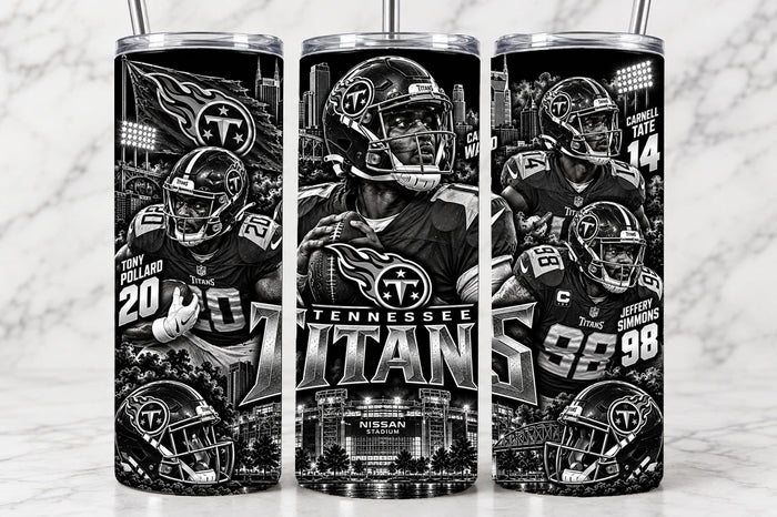 Tennessee Titans 20oz Laser Engraved Tumbler