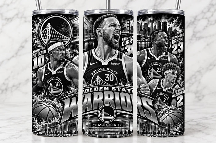Golden State Warriors 20oz Laser Engraved Tumbler