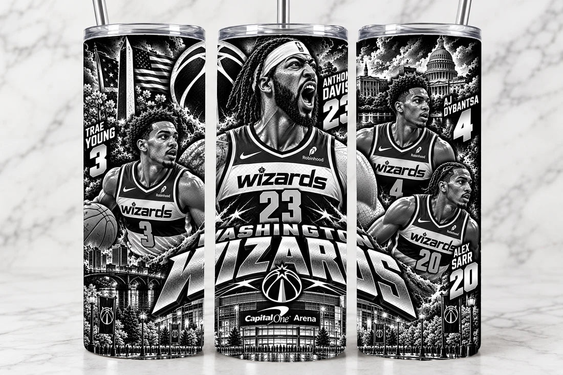 Washington Wizards 20oz Laser Engraved Tumbler